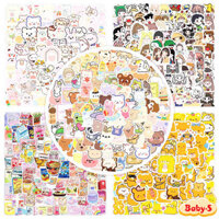 Sticker dán máy tính set 100 sticker dán sổ trang trí nhiều chủ để xinh xắn cho bé yêu Baby-S – SST015