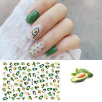 Sticker dán móng nail trái bơ 3D 0962