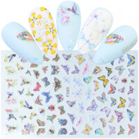 Sticker dán móng tay nail bướm 3d 0985
