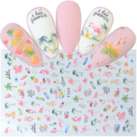 Sticker dán móng tay nail hình hạc 0981