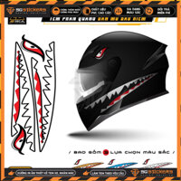 Sticker Dán Nón Bảo Hiểm Fullface, 3/4 Phản Quang Mẫu Cá Mập | MBH-03 | Decal Dán Mũ Bảo Hiểm Cắt Sẵn, Dễ Dán