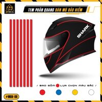 Sticker Dán Nón Bảo Hiểm Fullface, 3/4 Mẫu Tem Chỉ Shark | MBH-09 | Decal Phản Quang Trang Trí Mũ Bảo Hiểm Đẹp