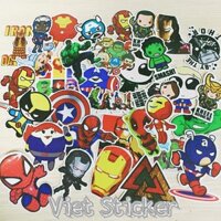Sticker dán nón bảo hiểm laptop xe máy Marvel