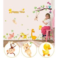 Sticker Decal dán tường - Happy Time - MJ8019