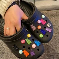 sticker dép crocs( KHÔNG KÈM DÉP )Jibbitz, charm gắn sục/set sticker shoe charms、Diy Khóa Cài Trang Trí Lỗ Giày Dép crocs Hình Gấu Hoạt Hình Hoa Sáng Tạo