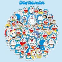 Sticker Doraemon Cắt Sẵn Hình Dán Trang Trí Mũ Bảo Hiểm Laptop Điện Thoại Ván Trượt Sổ tay Notebook - 10 chống nước