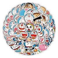 Sticker DORAEMON ICON hoạt hình trang trí mũ bảo hiểm,guitar,ukulele,điện thoại,sổ tay,laptop-mẫu S138 - Set 10,Thường