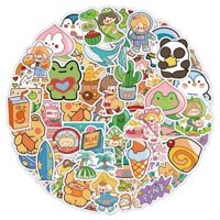 Sticker EM BÉ MÙA HÈ hoạt hình cute trang trí mũ bảo hiểm,guitar,ukulele,điện thoại,sổ tay,laptop-mẫu S104 - 1 cái bất kỳ,Thường