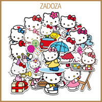 Sticker hello kitty decal dán laptop , điện thoại hình dán trang trí - Decal chống nước - Set 40 hình