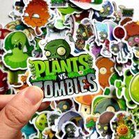 Sticker hình dán cao cấp chủ đề PLANTS VS ZOMBIES - Dùng dán Xe, dán mũ bảo hiểm, dán Laptop... - 1 hình ngẫu nhiên - Decal thường