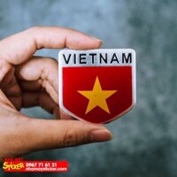 Sticker hình dán Metal Cờ Việt Nam - Miếng lẻ