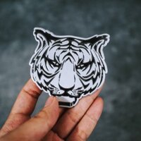 Sticker hình dán metal Tiger Head