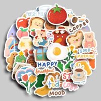 Sticker MORNING BEAR CHIBI trang trí mũ bảo hiểm,guitar,ukulele,điện thoại,sổ tay,laptop-mẫu S133 - 1 cái bất kỳ,Thường