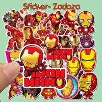 Sticker NGƯỜI SẮT iron man chống thấm nước trang trí mũ bảo hiểm, đàn, guitar, ukulele, điện thoại laptop - set 10 chống nước