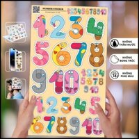 Sticker Number ST X03 đa dạng mẫu trang trí cho các bé học và giải trí với những con sô phủ lớp chống thấm xước bay màu