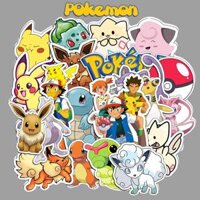 Sticker POKEMON Cắt Sẵn Hình Dán Trang Trí Mũ Bảo Hiểm Laptop Điện Thoại Ván Trượt Sổ tay Notebook - 10 thường