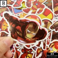 Sticker PVC Chống nước Hình dán 35 Hình Marvel Ironman ST032