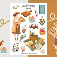 Sticker sheet cozy day - chuyên dán, trang trí sổ nhật kí, sổ tay  Bullet journal sticker