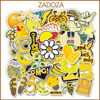 Sticker tone vàng yellow decal dán laptop , điện thoại hình dán trang trí - Set 10 hình - Decal thường