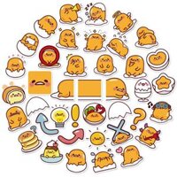 Sticker Trứng lười Gudetama chibi hoạt hình trang trí mũ bảo hiểm,guitar,ukulele,điện thoại,sổ tay,laptop - 1 cái bất kỳ,Thường