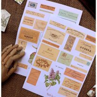 Sticker tự cắt phong cách cổ điển -vintage trang trí sổ nhật kí, sổ tay  Bullet journal - kc011