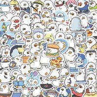 Sticker vịt fafu hoạt hình cute trang trí mũ bảo hiểm,guitar,ukulele,điện thoại,sổ tay,laptop-mẫu S29 - Set 10,Thường