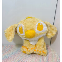 Stitch vàng lông xoắn hoa hồng tem tag Disney cond 9/10