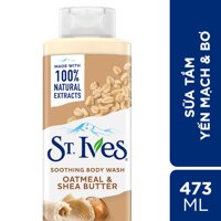 St.Ives Sữa Tắm St. Ives Soothing Body Wash Oatmeal & Shea Butter Yến Mạch Và Bơ Làm Dịu Da 473ml