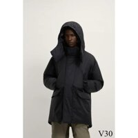 [STORE ZARA  GIẢM GIÁ] áo phao nam dáng dài có mũ tháo rời, chống thấm nước tốt