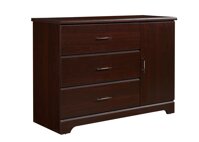 Storkcraft Brookside 3 Drawer Combo Dresser, Espresso Kids Bedroom Dresser with 3 Drawers & 2 Shelves, Wood & Composite Construction, Ideal for Nur...