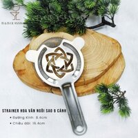 Strainer Hoa Văn Ngôi Sao 6 Cánh | Dụng Cụ Lược Đá Cocktail Inox Chất Lượng Cao [HCM - Hàng sẵn - Hỏa tốc]