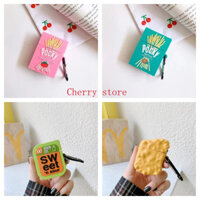 Strawberry Glico Pocky Cookies Tai nghe không dây Vỏ silicon cho Airpods 4 3 1 2 Pro Pro2 Vỏ bảo vệ tai nghe