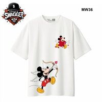 Street Swagger Brand Tổng hợp các mẫu áo thun trắng Disney Mickey Mouse, áo phông cute MW32 MW36