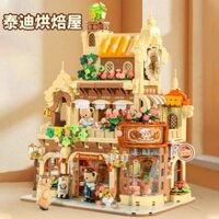 Street View Series Góc Boutique Khách sạn Tương thích Khối xây dựng Lego Lắp ráp Nhà xây dựng Biệt thự Mô hình Đồ chơi Đồ trang trí 4.011