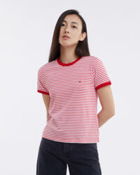 Striped Eye Tee - Red