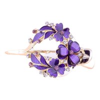 Strong Large Flower Hair Clip Bling Formal Hairpin Clamp Easy Bun Maker Red - Purple