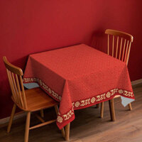 study table stickers decorative tablecloths tablecloths 2025 Lễ Hội Mùa Xuân Trang Trí Năm Mới Khăn Trải Bàn Màu Đỏ Khăn Trải Bàn Vải Tết Nguyên Đán Vuông Lễ Hội Bầu Không Khí Bàn Cà Phê Vải