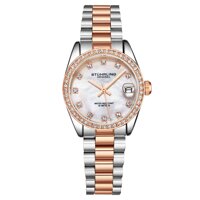 Stuhrling Original Womens Dress Watch - Stainless Steel Link Bracelet Quartz Movement Analog Watch Dial with Date - Dress and Casual Design Lineage...