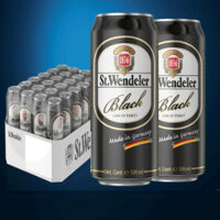 St.Wendeler Black lon 500ml 4.9% vol – bia Đức nhập khẩu nguyên thùng 24 lon