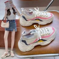 style koreaGiày Nữ Mẫu Mới Thoáng Khí Giày Sneaker Nữ Dệt Thoi Mùa Hè Giày Thể Thao Giày Nữ Thời Trang Bán Buôn Giày Học