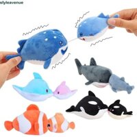 Styleavenue Đồ chơi sang trọng động vật biển, Mô hình nụ hôn Thú nhồi bông Búp bê cá heo, Phim hoạt hình vui nhộn Cha mẹ và con cái Dây kéo dễ thương Dây kéo sang trọng Trẻ em sinh viên