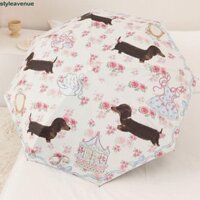 Styleavenue Ô dù mèo hoạt hình, Ô chống nắng nhẹ chống nắng cho mèo, Ô gấp Vinyl chống nước 3 dây tự động gấp ô chống nắng ngoài trời