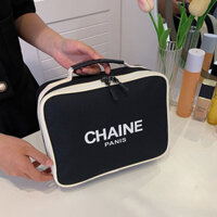 ][Stylish and versatile1764New Popular Makeup Tote Bag Canvas Simple Storage Bag Large Capacity Toiletry Bag Makeup Bag Travel