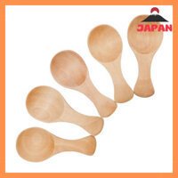 Stylish Wooden Tea Spoon Set - 5 Mini Natural Spoons for Tea and Seasoning 8cm