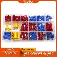 Stylish365 300PCS Electrical Crimp Connector Assortment Set  Ring Spade Butt Insulated Terminals