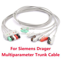 Sử dụng cho cáp nối dài thân xe đa năng Siemens Drager 5 / 6 / 12 Pod 5950196 3368391 5191221 Ecg EKG 3 / 5 Chì Snap / Clip / VET-Aligator Clip Leadwire.