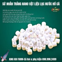 Sứ nhẫn trắng nano vật liệu lọc hồ cá Koi & cá cảnh (kèm túi lưới đựng) _ Kingkoifarm