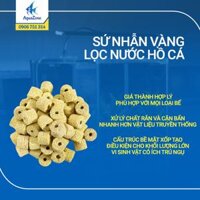 Sứ nhẫn vàng vật liệu lọc nước bể cá, sứ lọc nước siêu trong, tạo vi sinh có lợi