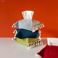 Sự phân biệt hợp lý◊♂INS Linen Cotton Vải Hộp đựng khăn giấy Trang chủ Khách sạn Túi đựng khăn giấy Hộp đựng khăn giấy H