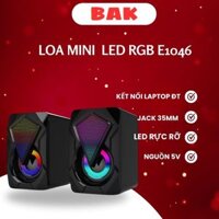 SU24 Loa vi tính máy tính mini laptop LED 7 màu E-1046/ E-1053 để bàn bass giá rẻ BAK